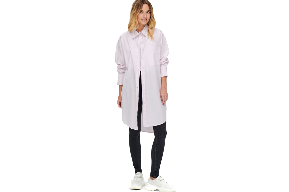 Only Onlmathilde Life Long Ls Shirtwvn Πουκάμισο (15239185 PARFAIT PINK) Φούξια